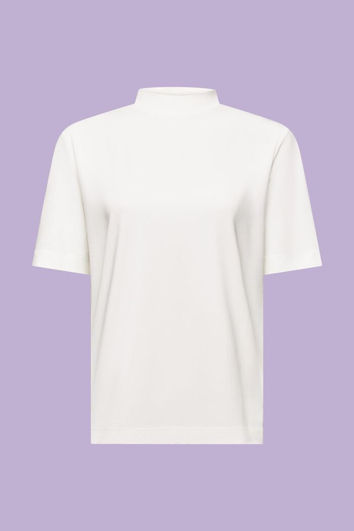 Jersey T-shirt met gesuggereerde hals, ICE, detail image number 5