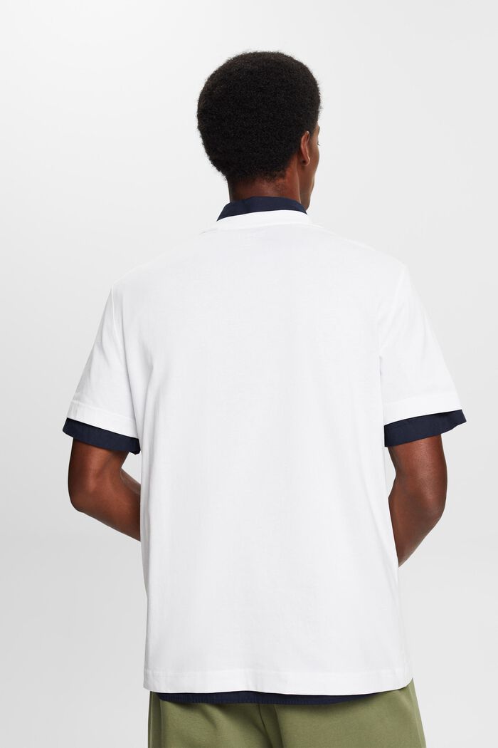 T-shirt van katoen met print, WHITE, detail image number 4