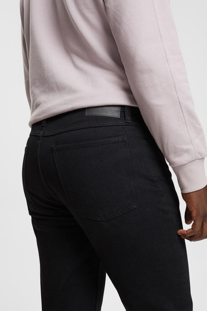 Jeans met rechte pijpen, BLACK DARK WASHED, detail image number 4