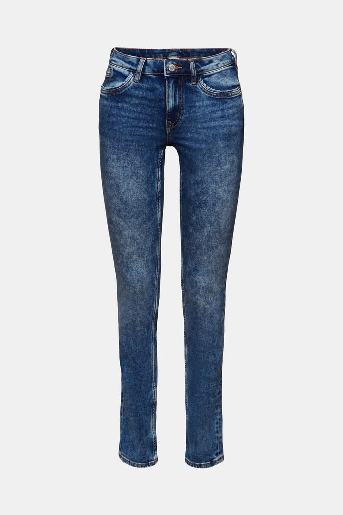 Slim fit-jeans met stretch, BLUE MEDIUM WASHED, detail image number 7