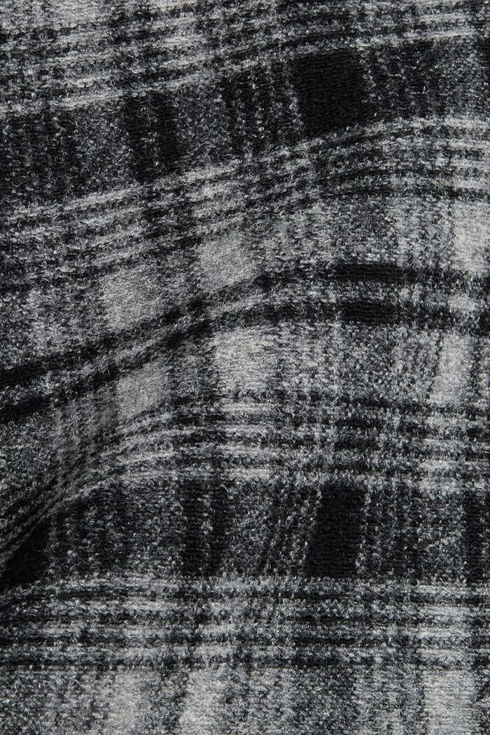 Met wol: jas met ruitmotief, BLACK, detail image number 4