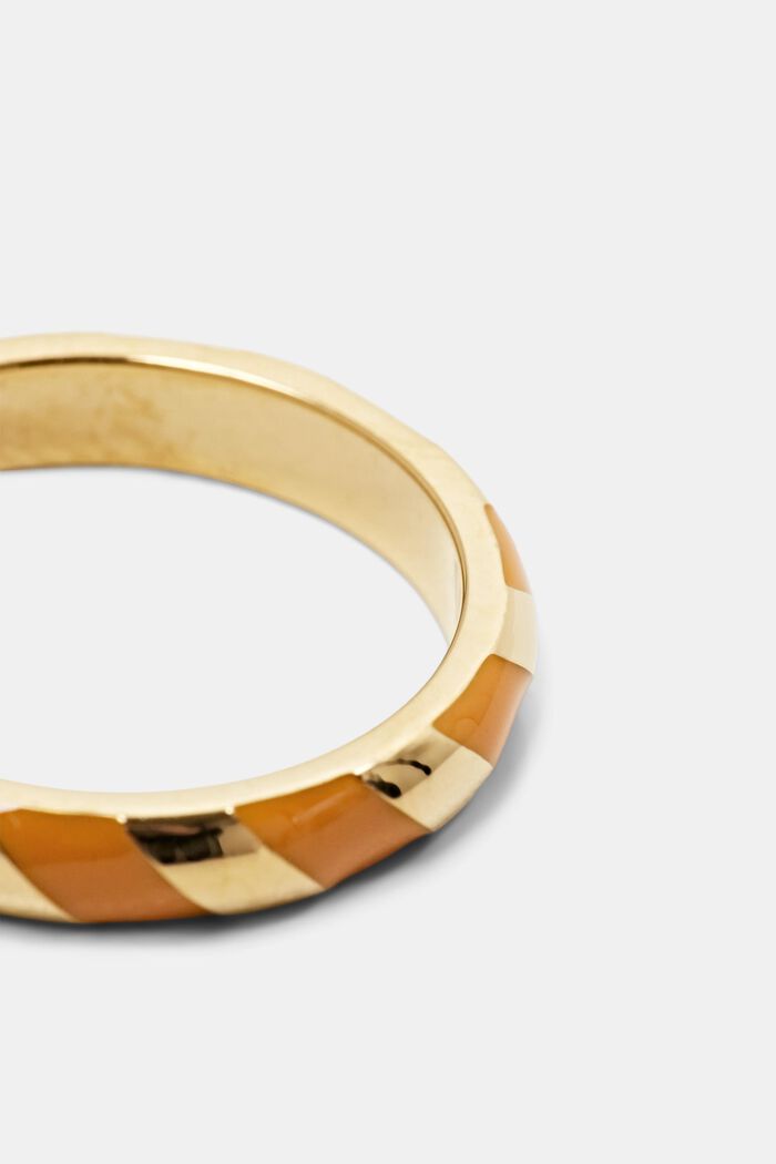Tweekleurige ring van edelstaal, ORANGE, detail image number 1