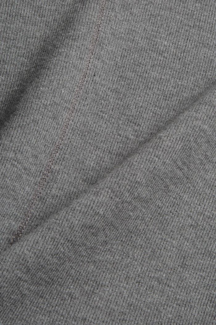 Sweatshirt met opstaande kraag, mix met biologisch katoen, GUNMETAL, detail image number 4
