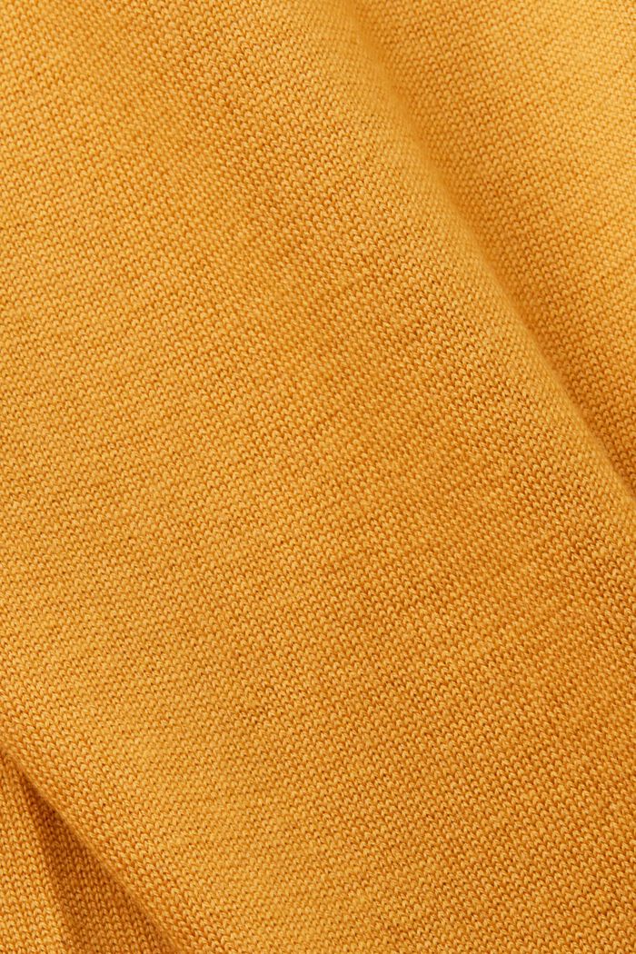 Wollen polosweater, HONEY YELLOW, detail image number 5