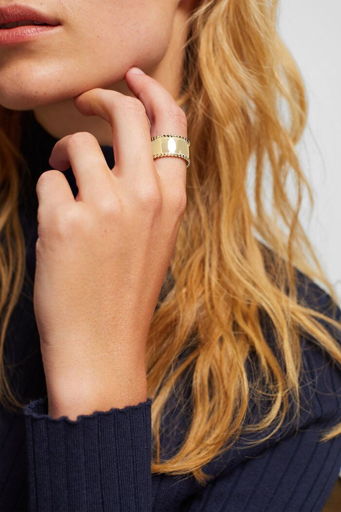 Opvallende ring, edelstaal, GOLD, detail image number 2