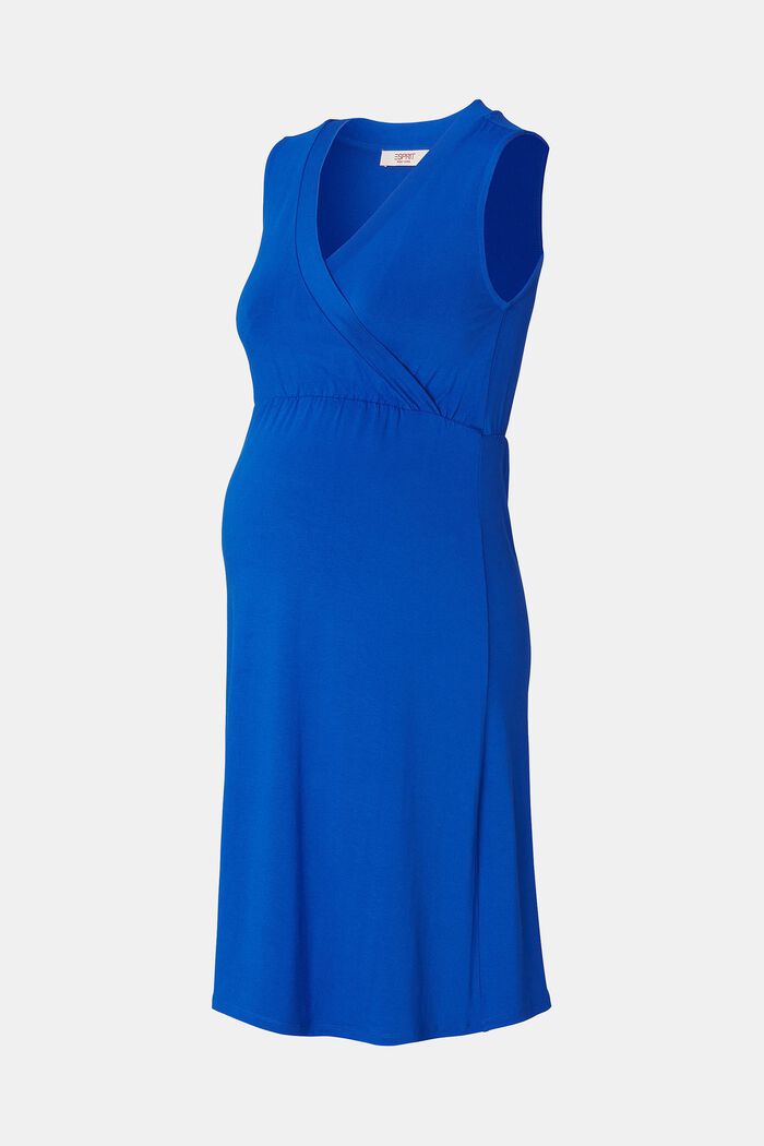 Mouwloze MATERNITY jurk met V-hals, ELECTRIC BLUE, detail image number 4