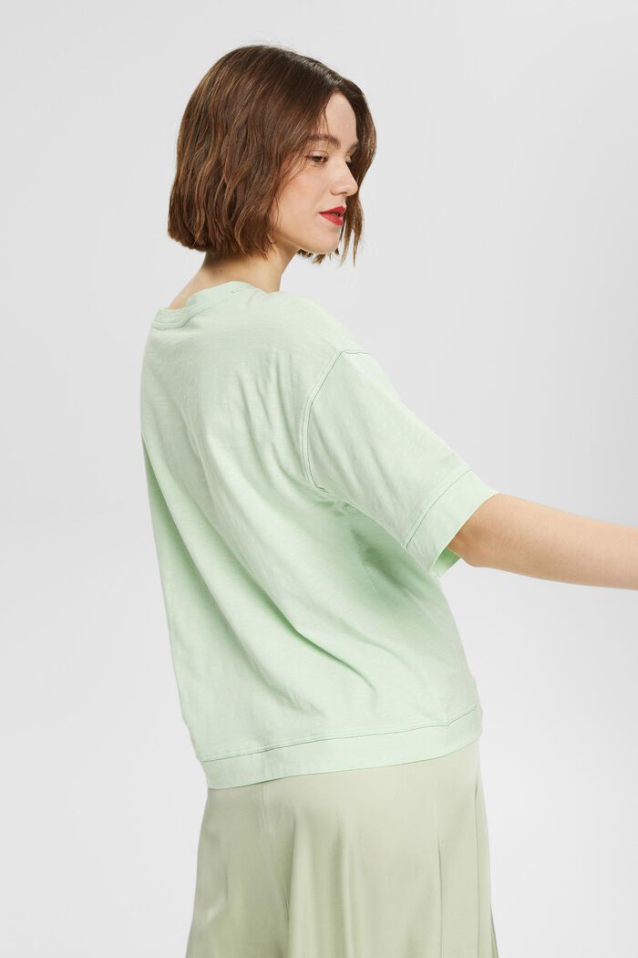 Oversized shirt met 3/4-mouwen, PASTEL GREEN, detail image number 3