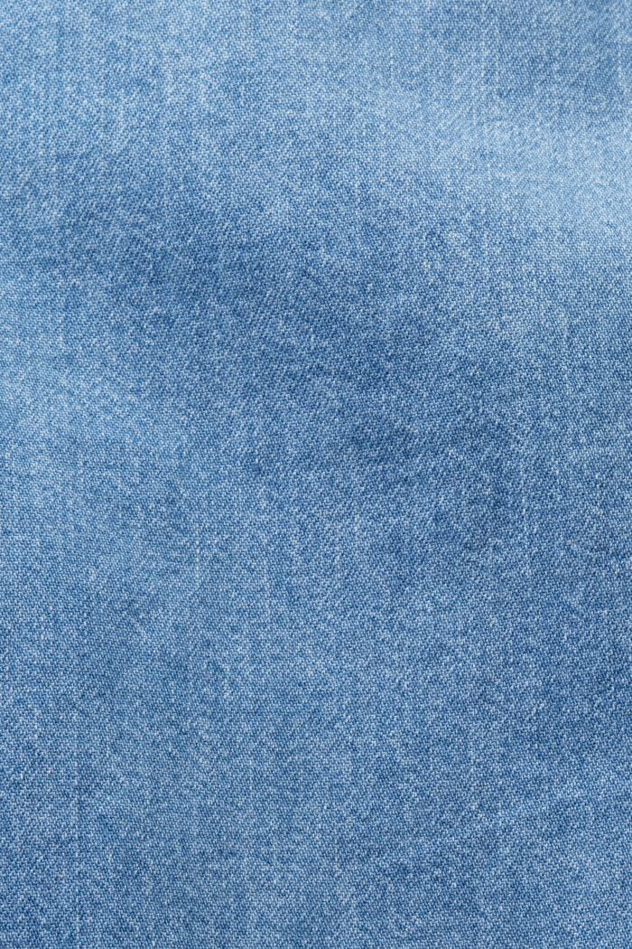 Denim jumpsuit met ceintuur, BLUE BLEACHED, detail image number 4