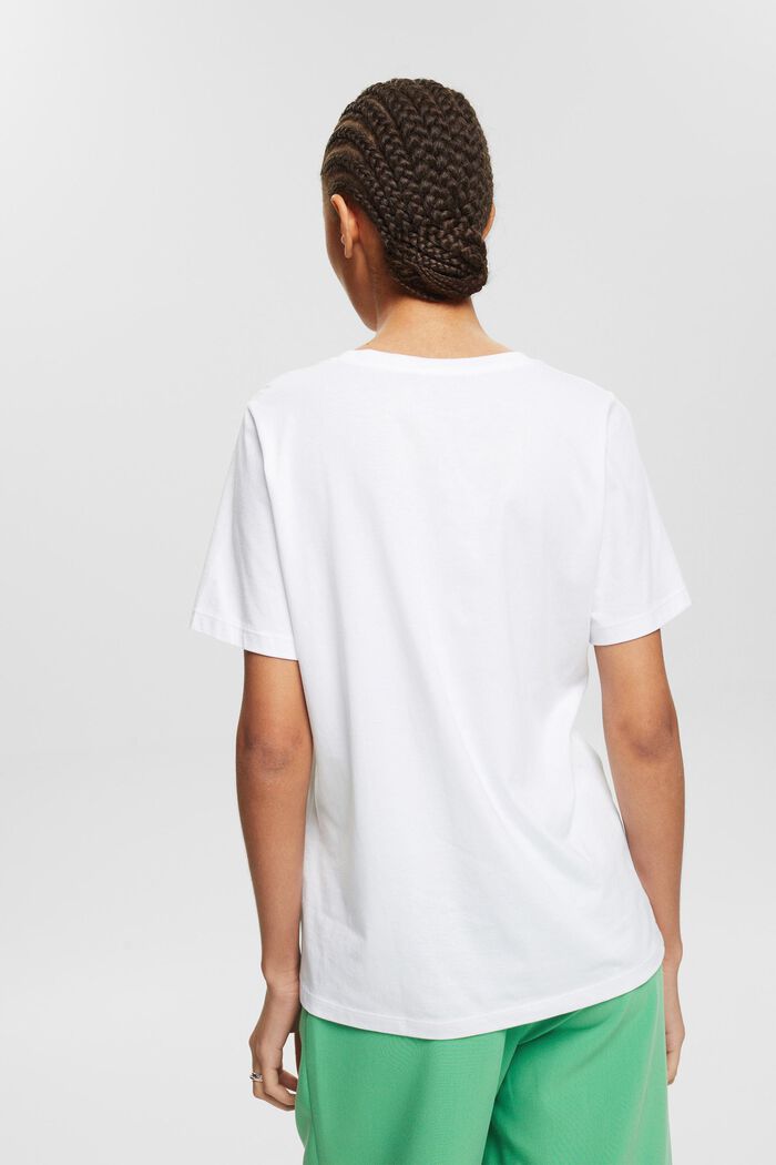 Basic shirt van 100% biologisch katoen, WHITE, detail image number 3