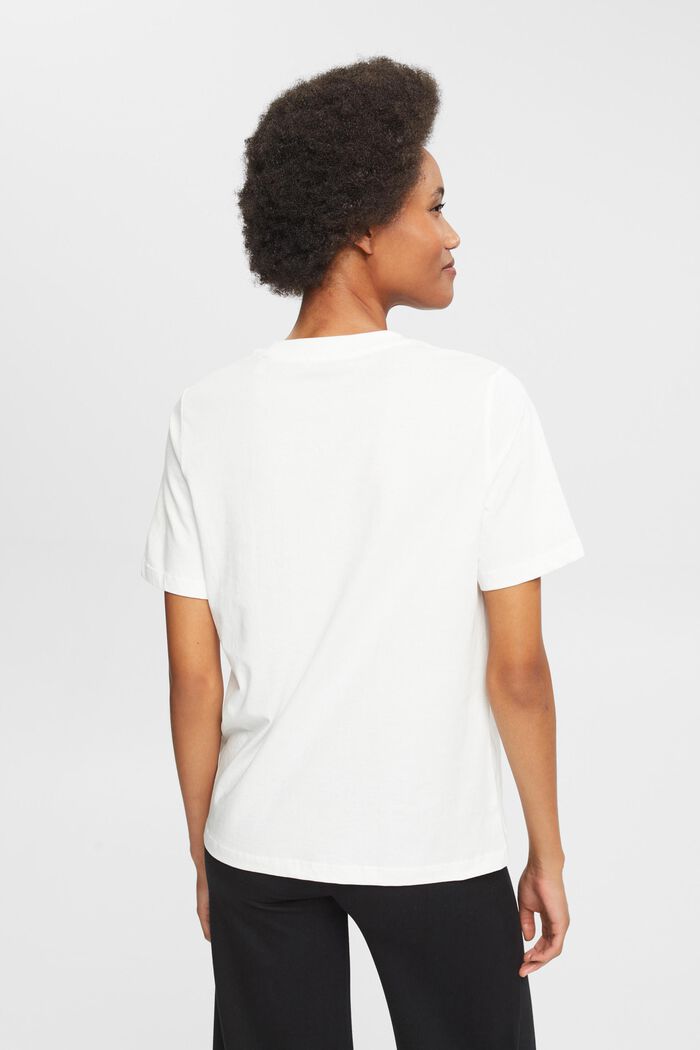 T-shirt met print, OFF WHITE, detail image number 3