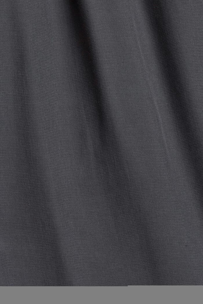 Blouse met ruches, LENZING™ ECOVERO™, ANTHRACITE, detail image number 4