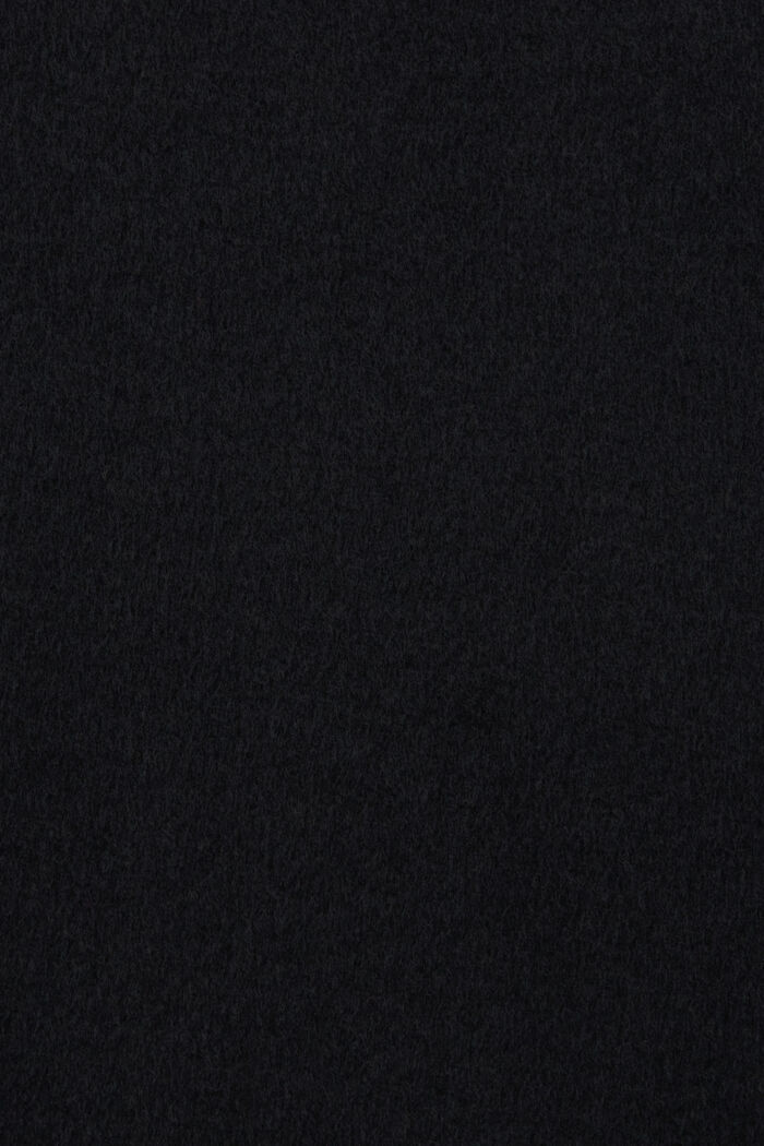 Gerecycled: mantel met wol, BLACK, detail image number 5