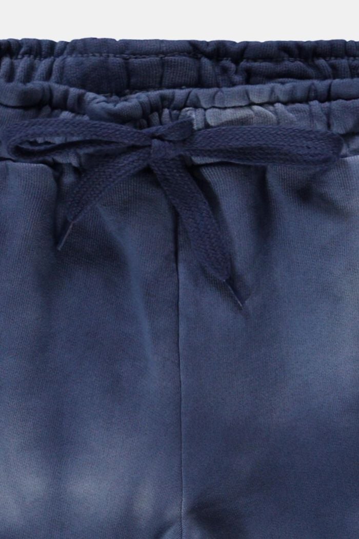 Sweatshort met gebatikte look, GREY BLUE, detail image number 2