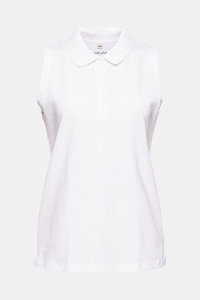 Sportshirt in polostijl, WHITE, overview
