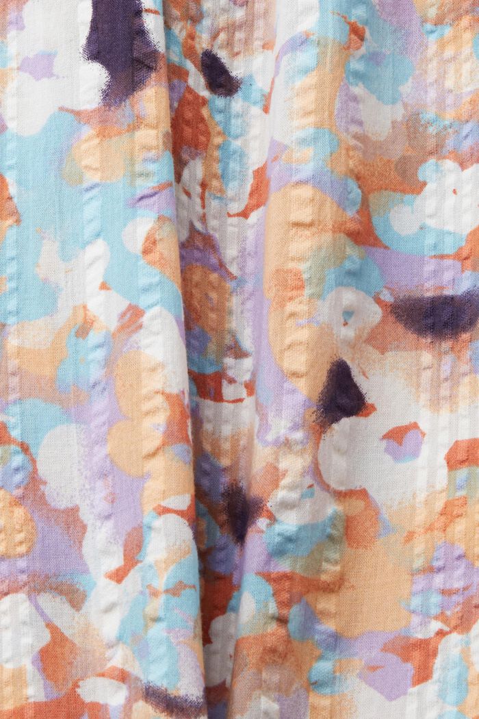 Katoenen blouse met motief, PURPLE, detail image number 6