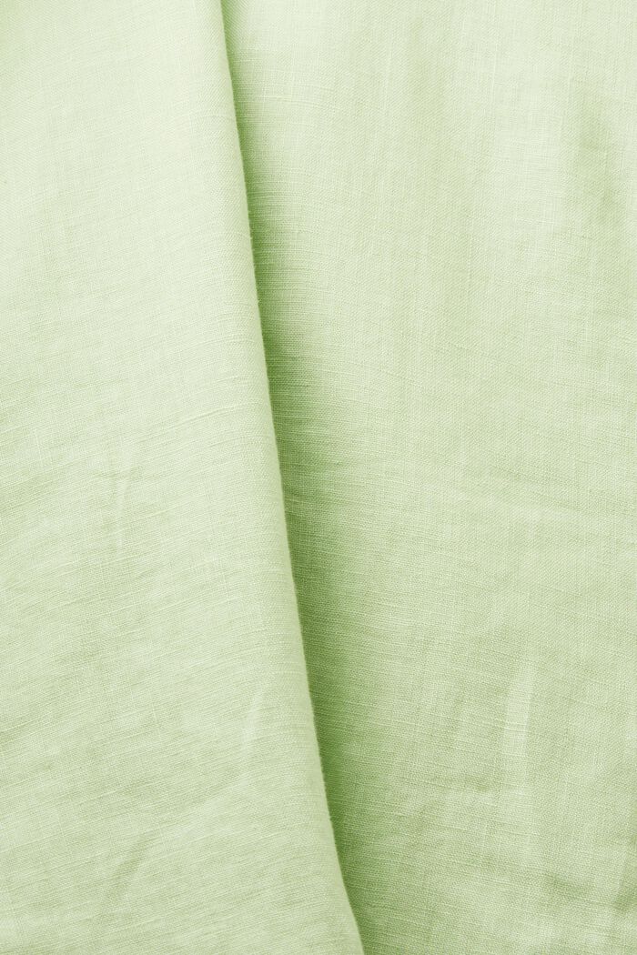 Linnen single-breasted blazer, LIGHT GREEN, detail image number 4