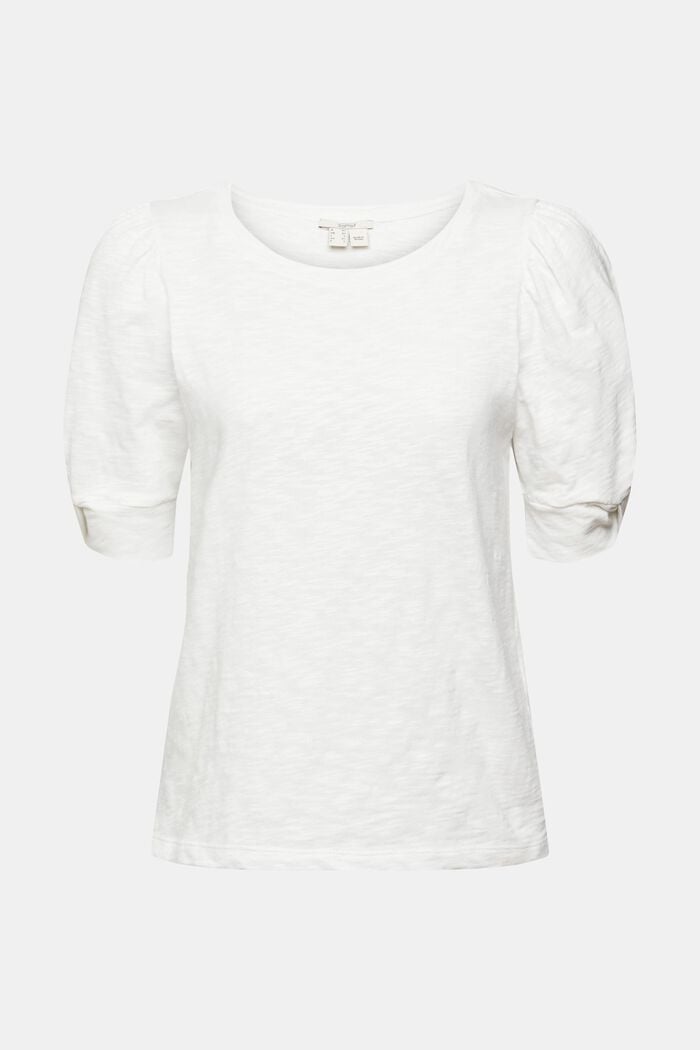 T-shirt met gerimpelde schouders, OFF WHITE, overview