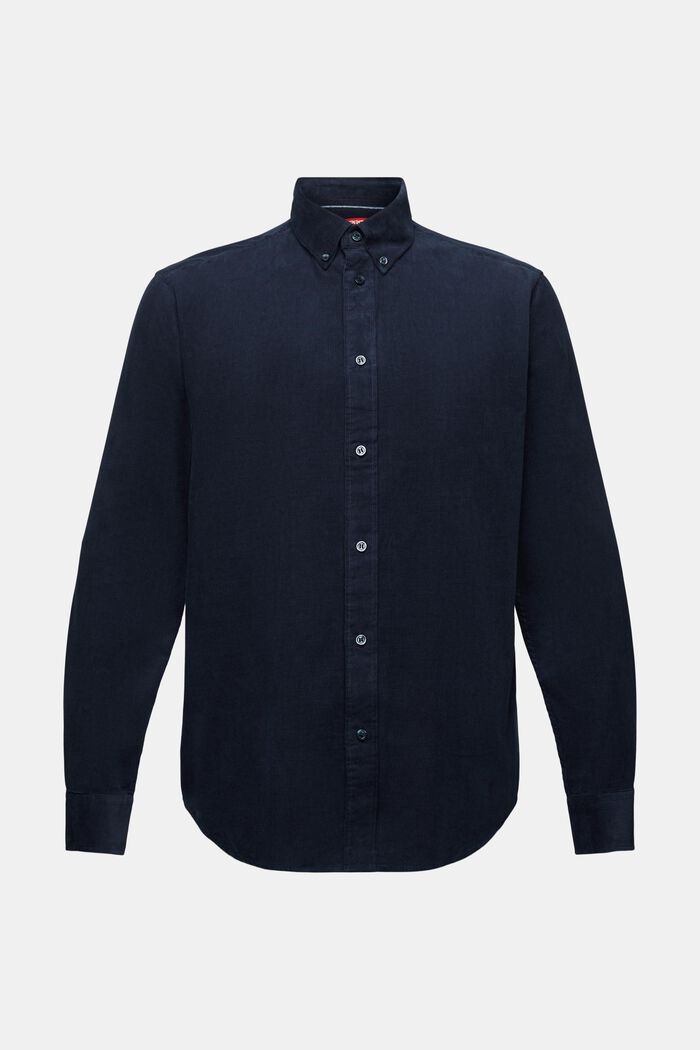 Overhemd van corduroy, 100% katoen, PETROL BLUE, detail image number 6
