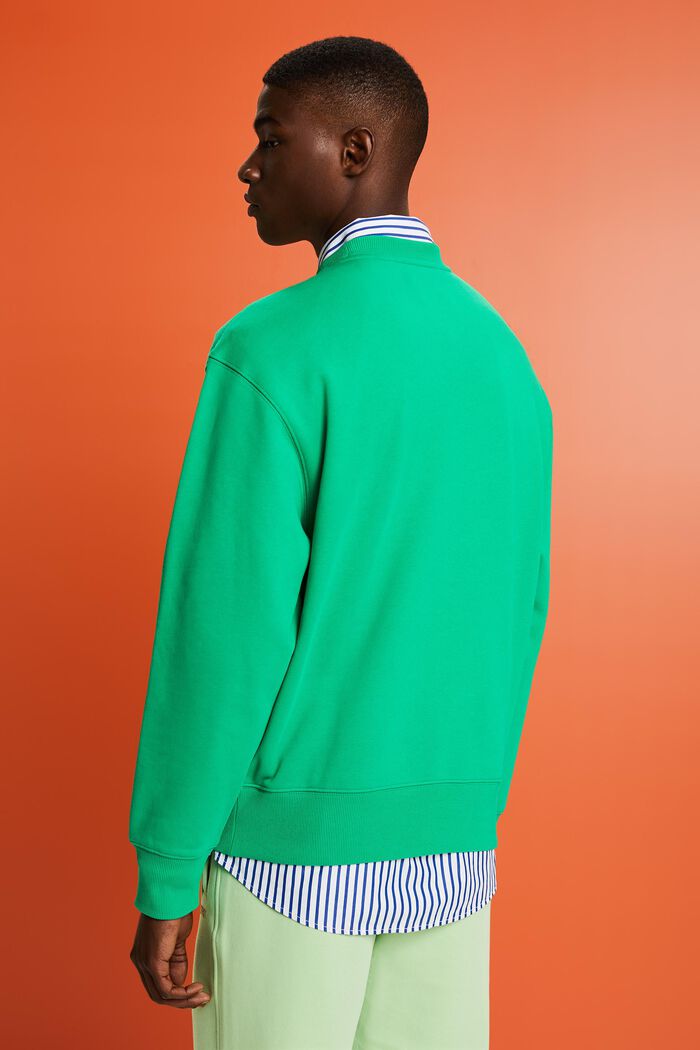 Uniseks fleece sweatshirt met logo, GREEN, detail image number 2