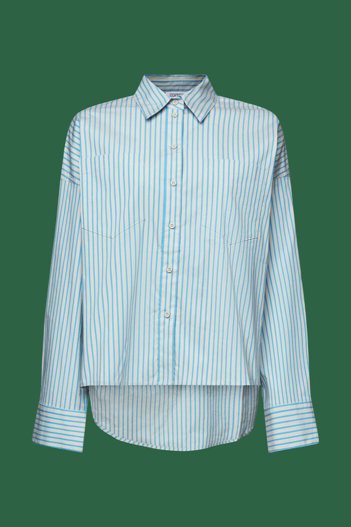 Gestreept overhemd met buttondownkraag, BLUE, detail image number 5