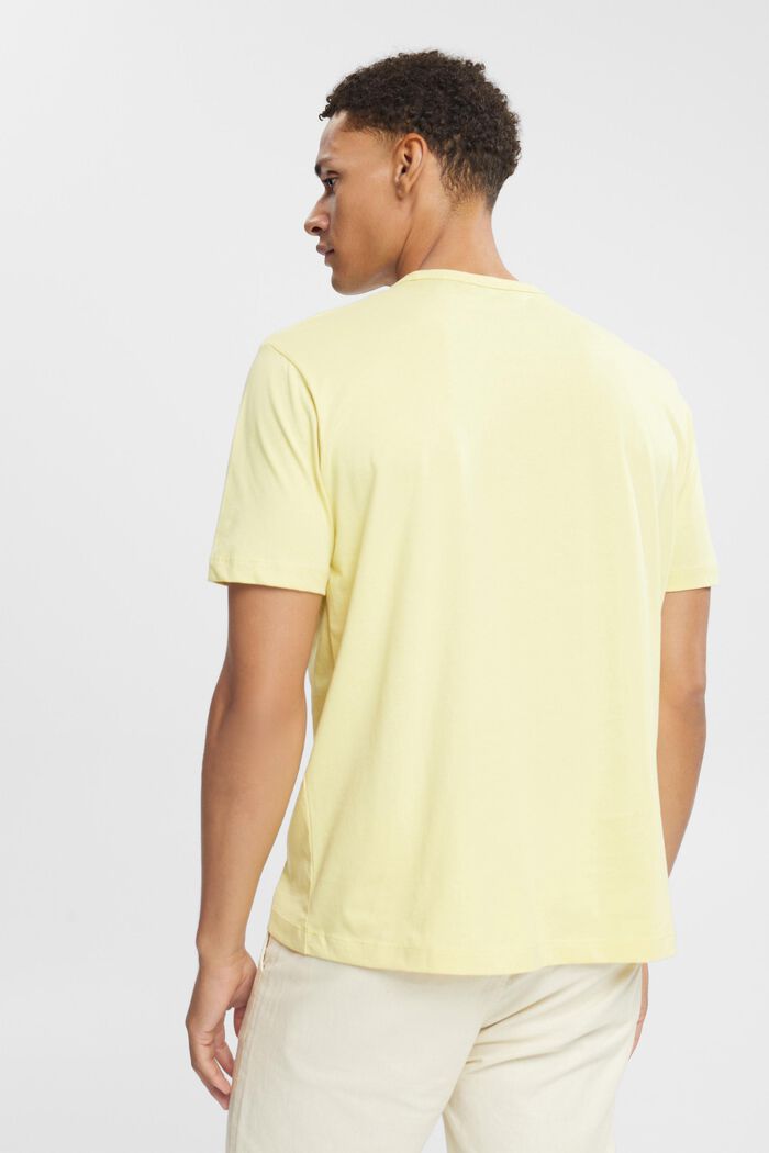 Jersey T-shirt met kleine motiefpatch, LIME YELLOW, detail image number 5