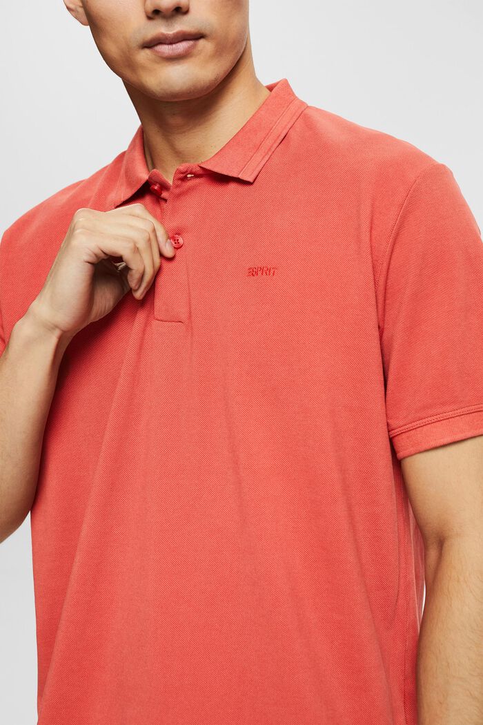 Poloshirt van 100% organic cotton, RED ORANGE, detail image number 1