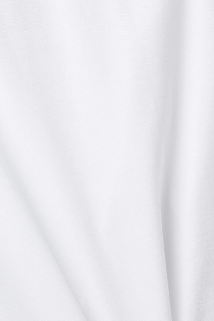 Jersey T-shirt met label, NEW WHITE, detail image number 4