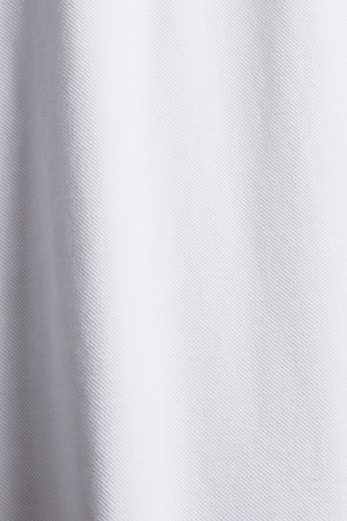 Piqué poloshirt met lange mouwen, organic cotton, WHITE, detail image number 4