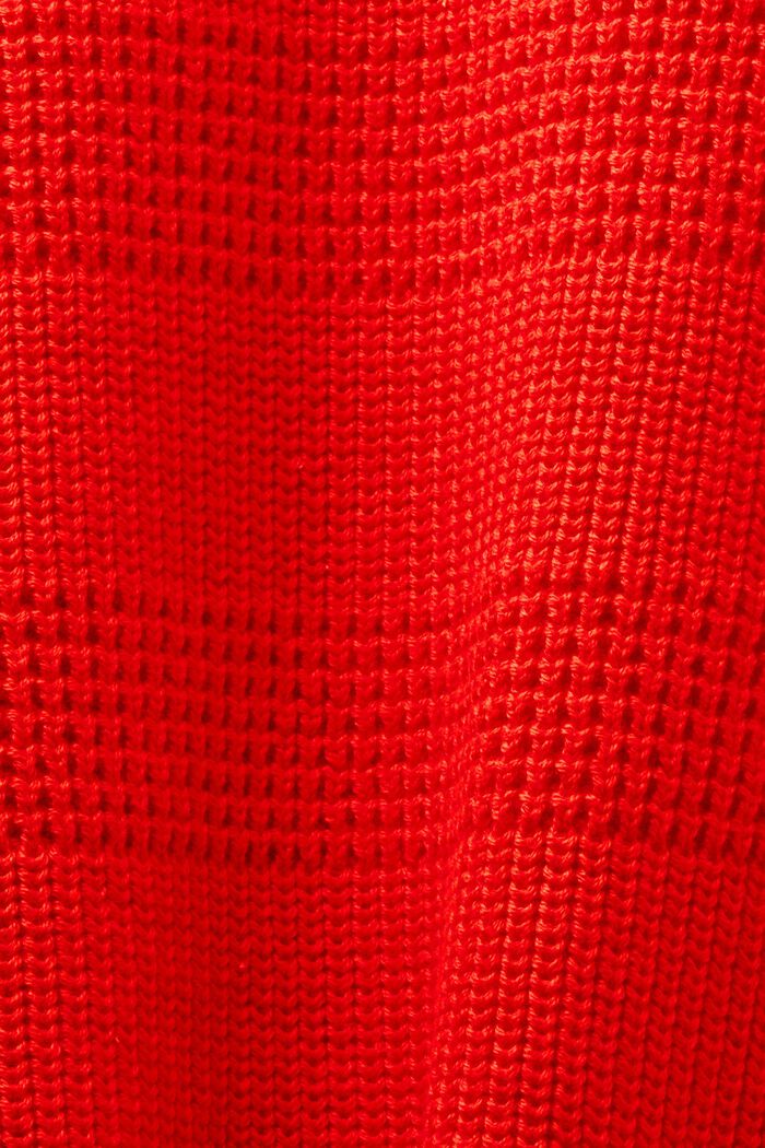 Gestructureerd gebreid vest, RED, detail image number 5