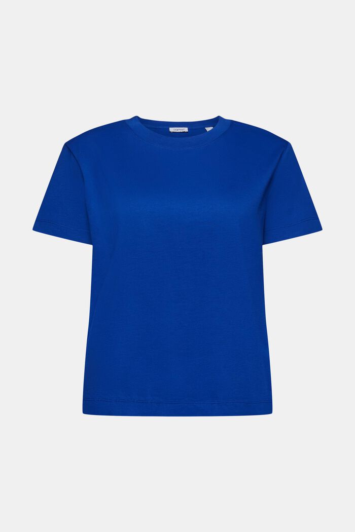 Katoenen T-shirt met ronde hals, BRIGHT BLUE, detail image number 5