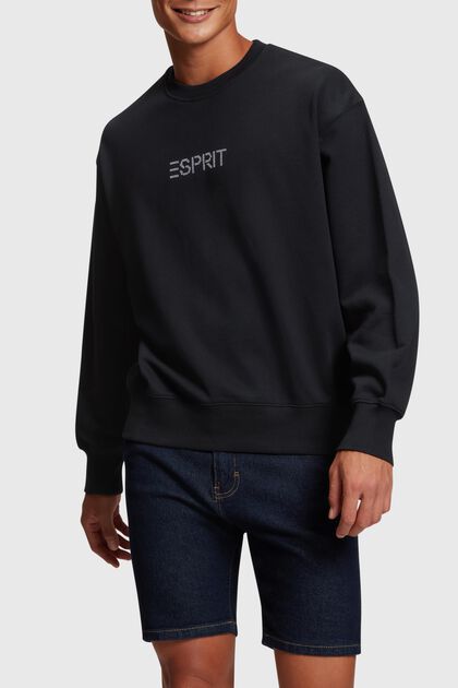 Sweatshirt met label en studs