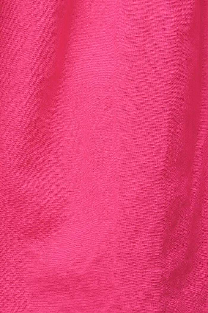 Van een linnenmix: jurk met knoopsluiting, PINK FUCHSIA, detail image number 4