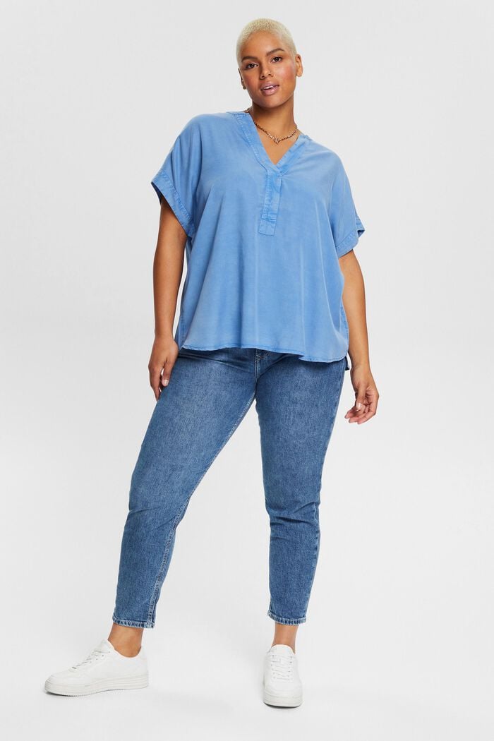 CURVY van TENCEL™: casual blouse, LIGHT BLUE LAVENDER, detail image number 7