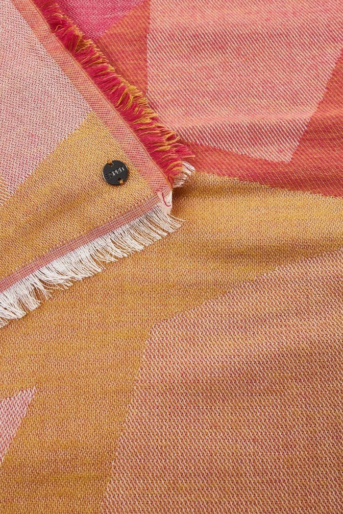 Sjaal met motief, LENZING™ ECOVERO™, PINK FUCHSIA, detail image number 1