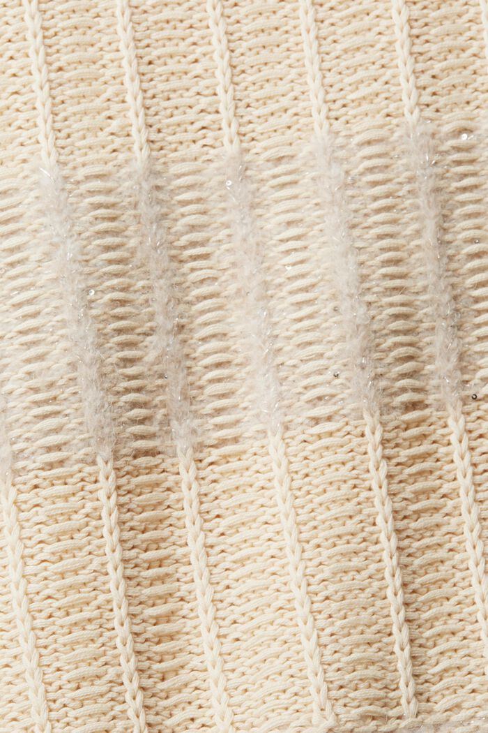 Gestructureerde trui met pailletjes, OFF WHITE, detail image number 6