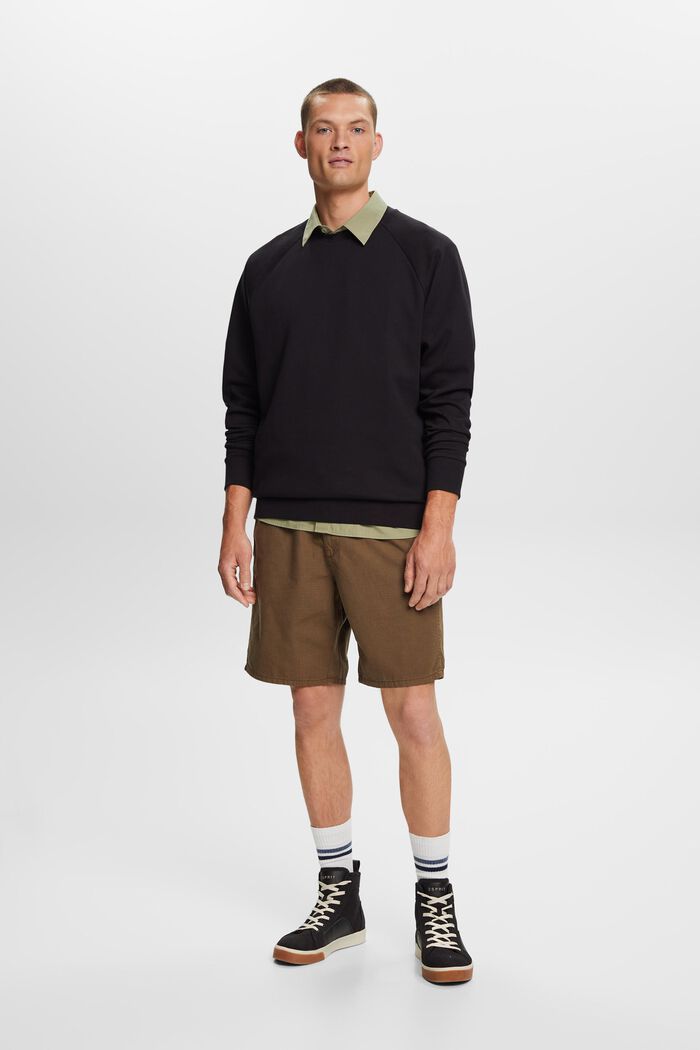 Basic sweatshirt, katoenmix, BLACK, detail image number 1