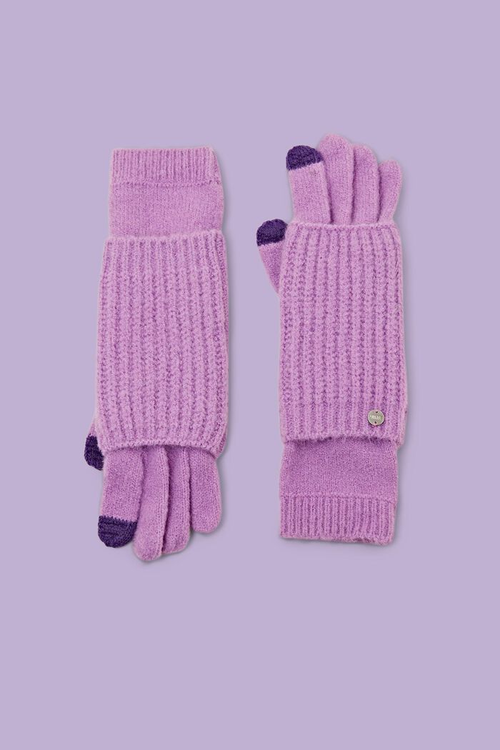 2-in-1 gebreide handschoenen, LILAC, detail image number 0
