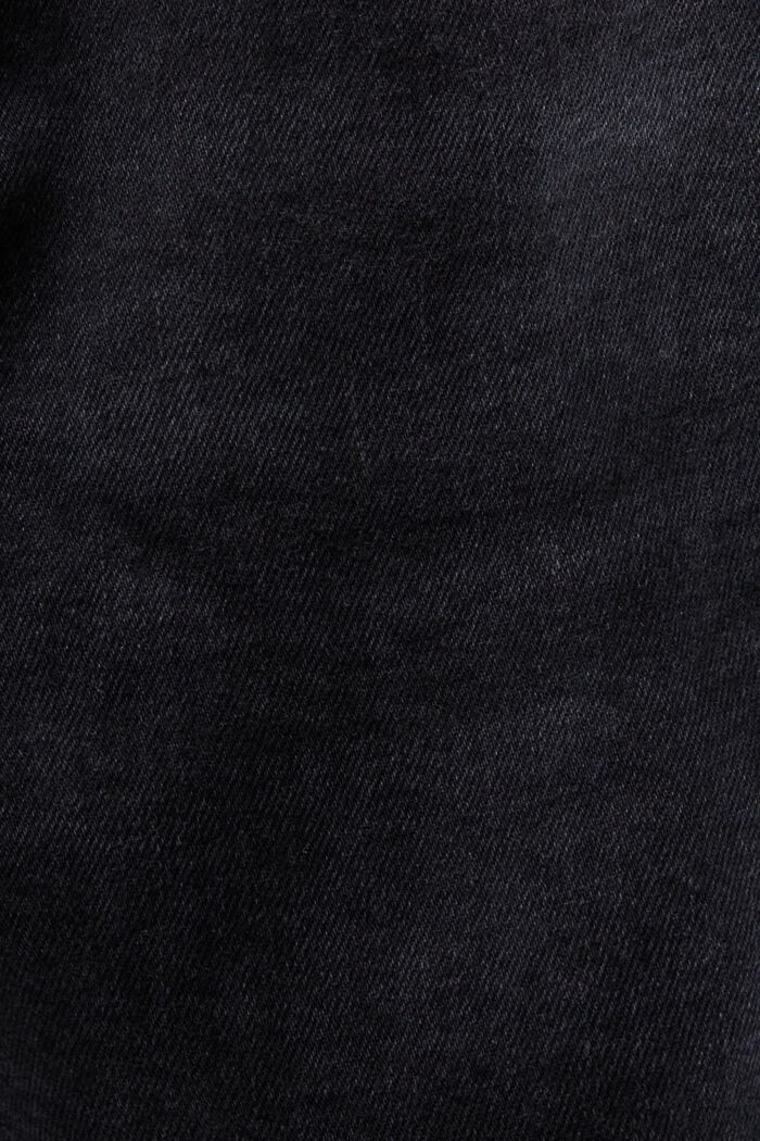 Gerecycled: slim fit-jeans met stretch, BLACK RINSE, detail image number 6