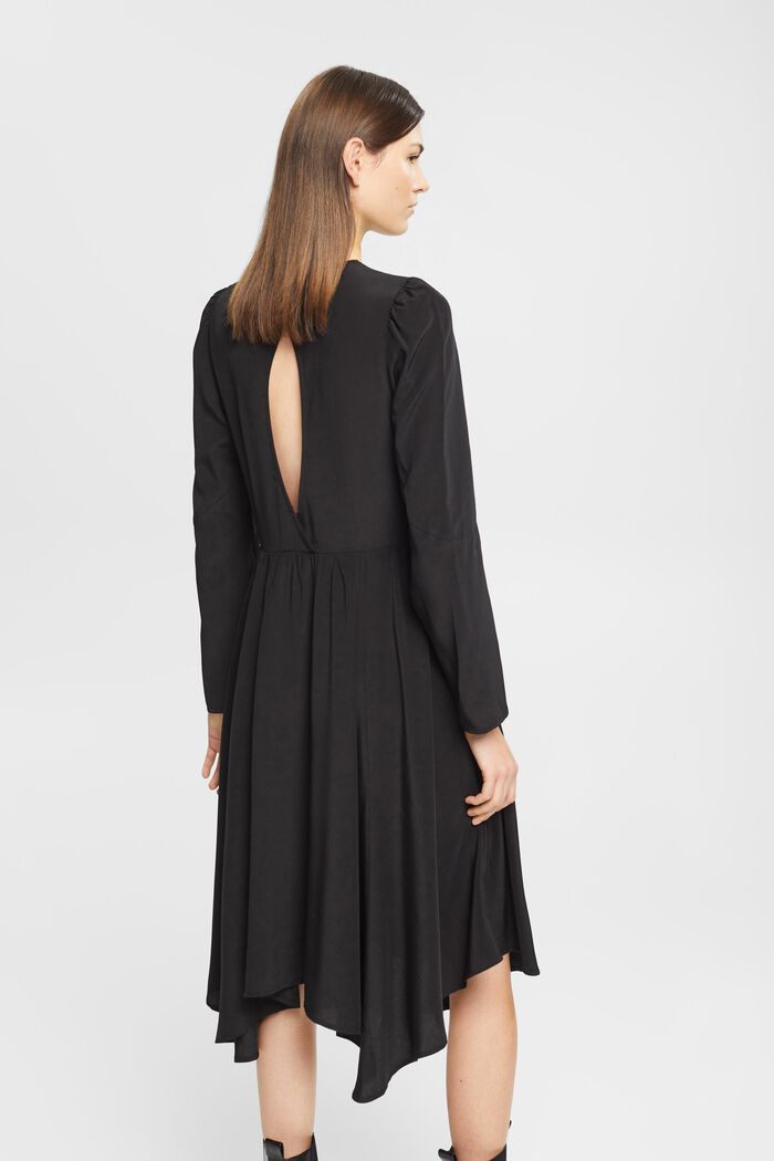 Midi-jurk met lange mouwen, BLACK, detail image number 3
