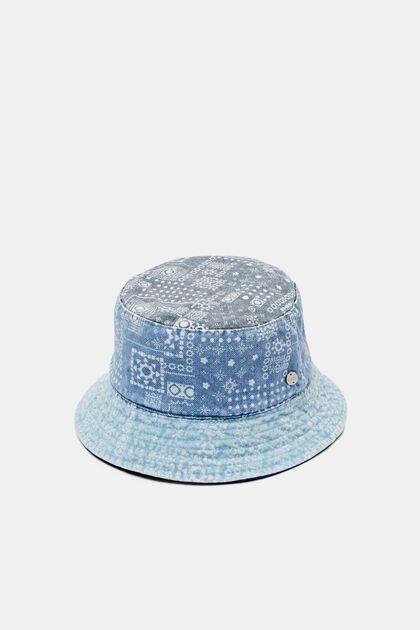 Bucket hat met print all-over, BLUE, overview