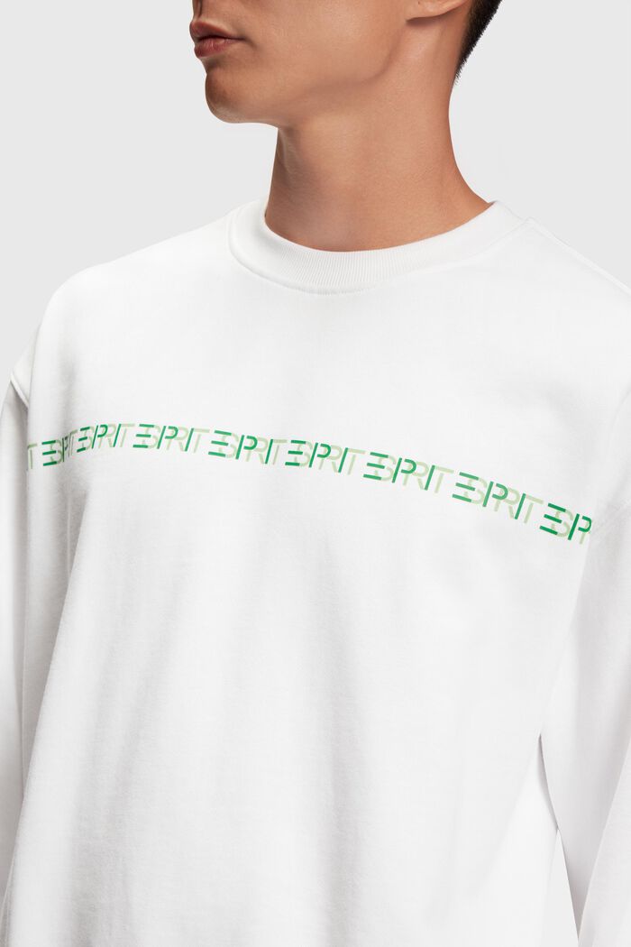 Geribd sweatshirt met logo Yagi Archive, WHITE, detail image number 2