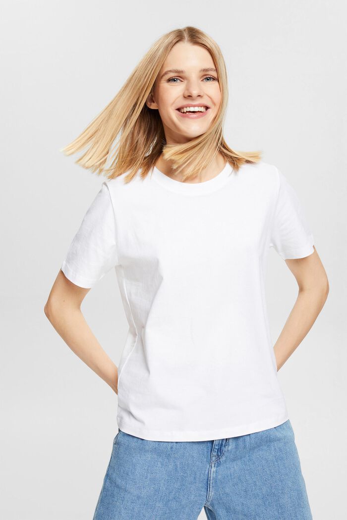 Effen T-shirt, WHITE, detail image number 4