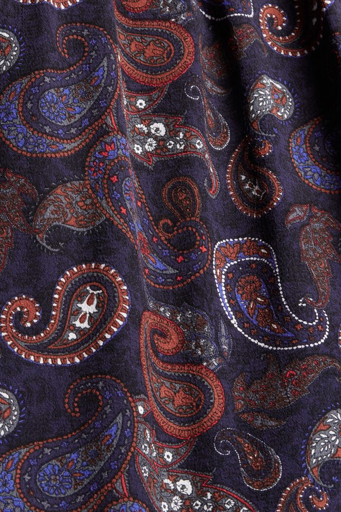 Gesmokte blouse met paisleyprint, LENZING™ ECOVERO™, NAVY, detail image number 4
