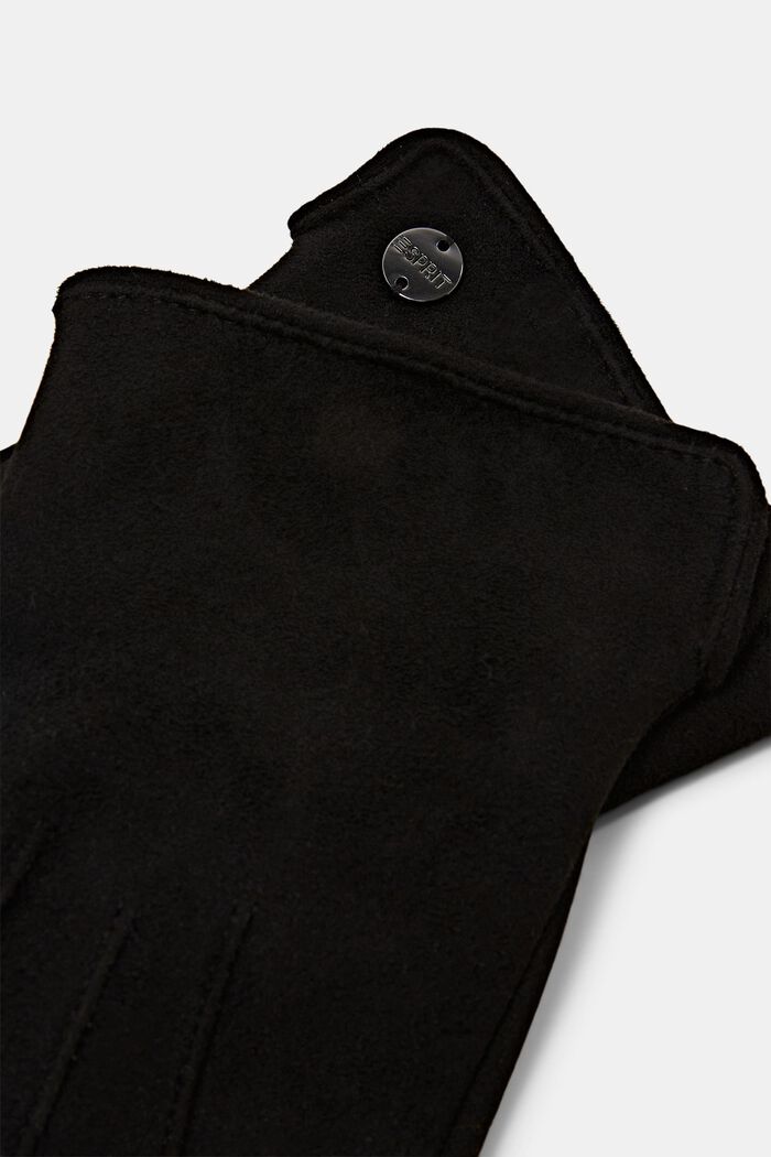 Touchscreen-handschoenen van imitatiesuède, BLACK, detail image number 1