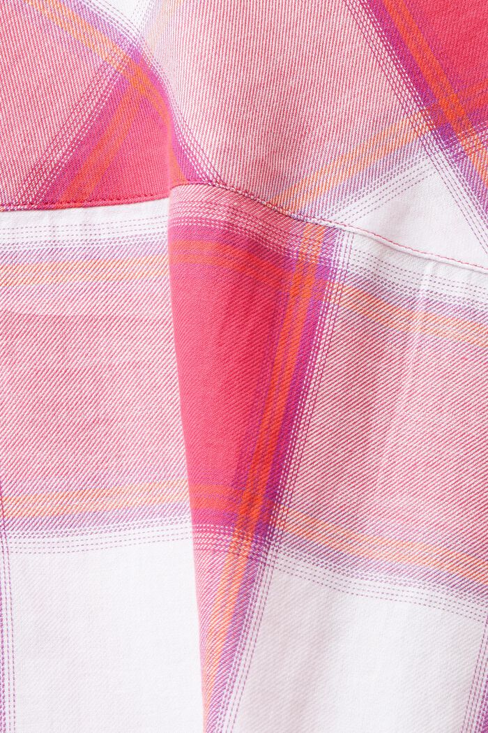 Geruite blouse van katoen, PINK FUCHSIA, detail image number 5