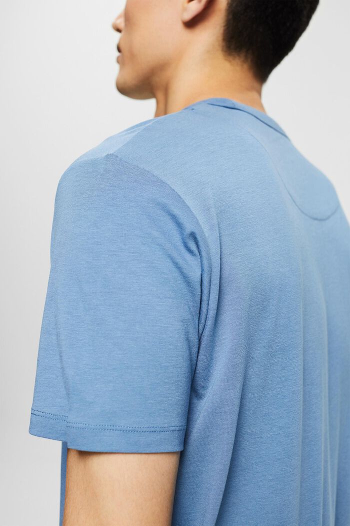 Met TENCEL™: basic T-shirt , GREY BLUE, detail image number 1