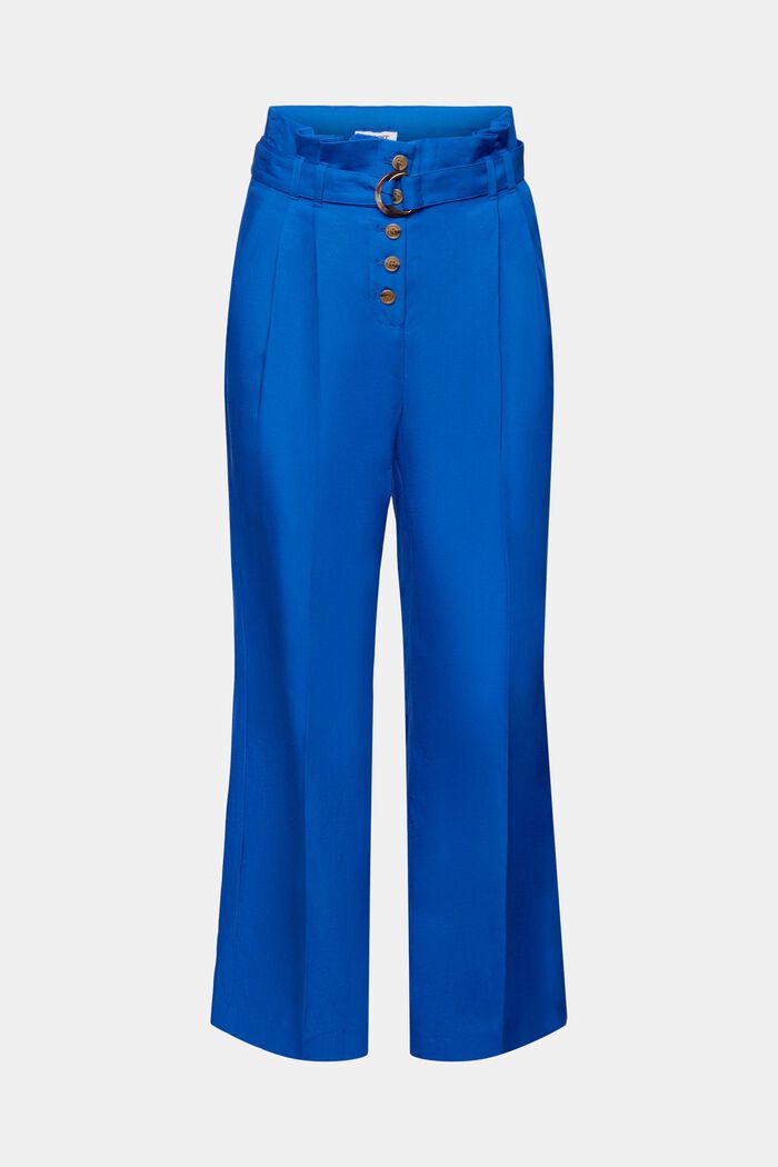 Cropped culotte met hoge taille voor mix & match, BRIGHT BLUE, detail image number 7
