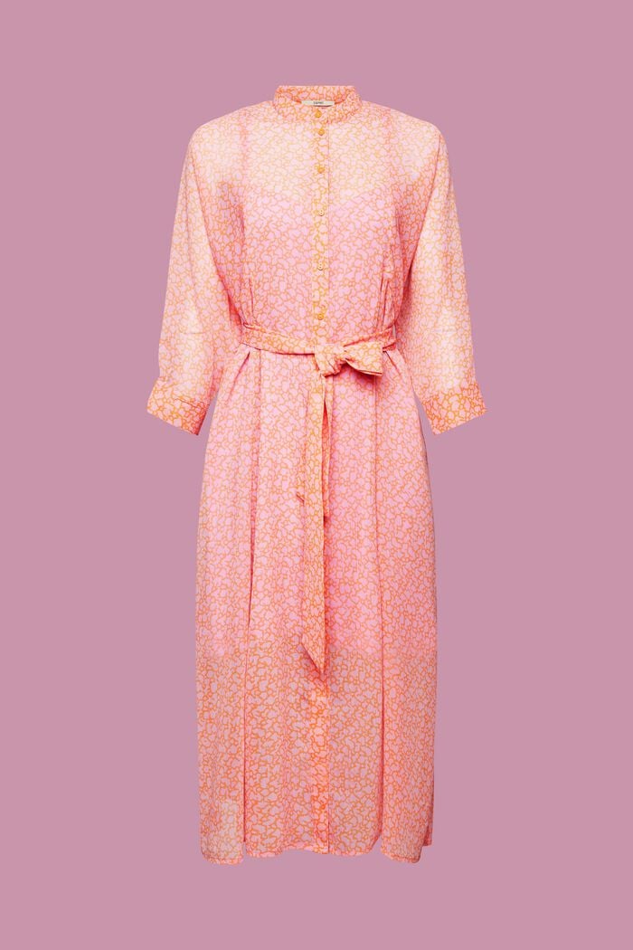 Midi-jurk met motief all-over, LILAC, detail image number 7