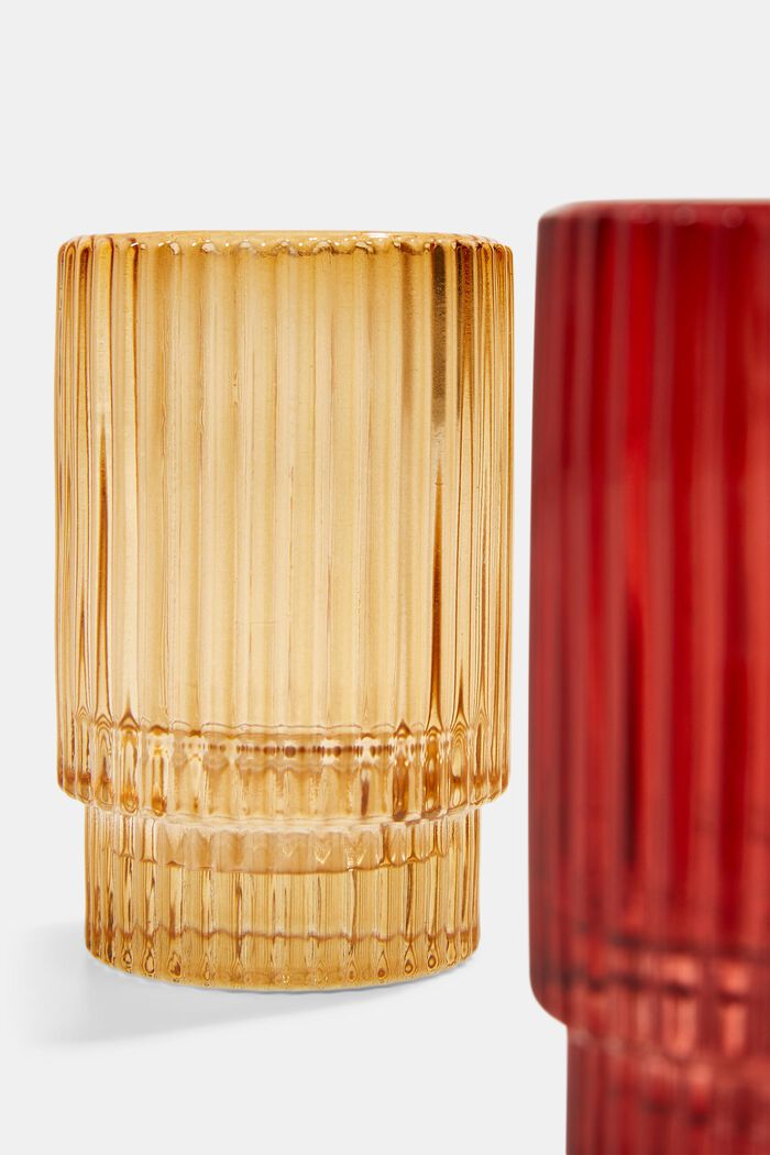 Set van 2 gekleurde kaarsenhouders, RED, detail image number 1