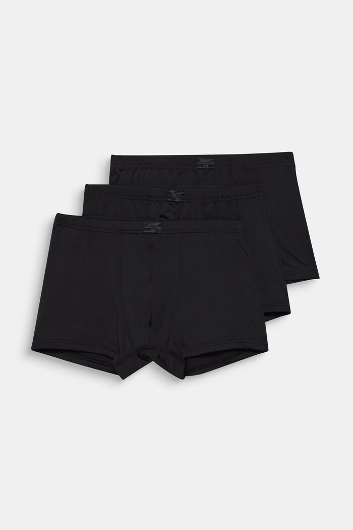 Set van 3 hipster-shorts van microvezels, BLACK, overview